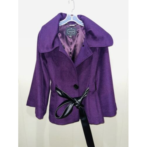1 Madison Luxe Outerwear Plum Pea Coat